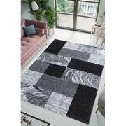 Jaden Modern Zwart / Grijs vloerkleed - Laagpolig - 200 X 290 CM