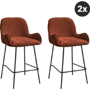 2x Barkruk Lily - Roest (Set van 2)