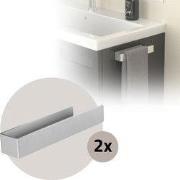 Set van 2 handdoekhouders zonder boren met 2 zelfklevende pads 22 cm z...