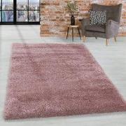 Luna Hoogpolig Roze vloerkleed - Geo - 80 X 150 CM