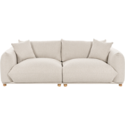 LUVOS - Driezitsbank - Lichtbeige - Polyester