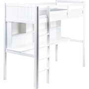 FOUCAMONT - Hoogslaper - Wit - 90 x 200 cm - Dennenhout