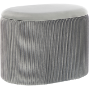 RICHLAND - Poef - Lichtgrijs - Fluweel