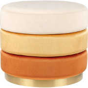 LOUIN - Poef - Oranje - Fluweel