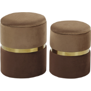 WICHITA - Poef - Bruin - Fluweel