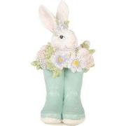 Clayre & Eef Decoratie Beeld Konijn 9x9x15 cm Wit Kunststof