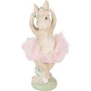 Clayre & Eef Decoratie Beeld Konijn 10x9x27 cm Beige Kunststof