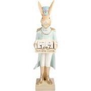 Clayre & Eef Decoratie Beeld Konijn 9x10x32 cm Beige Kunststof