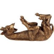 Clayre & Eef Flessenhouder Giraf 33x13x16 cm Goudkleurig Kunststof