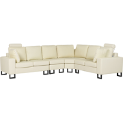 STOCKHOLM II - Hoekbank - Lichtbeige - Linkszijdig  - Leer