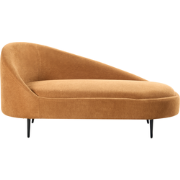VALREAS - Chaise longue - Oranje - Linkszijdig - Polyester
