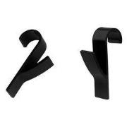 Handdoekhaak set 2 stuks Radiator Kunststof - Zwart