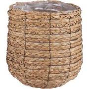 Mica Decorations Avalon Plantenmand - H26 x Ø26 cm - Zeegras - Lichtbr...