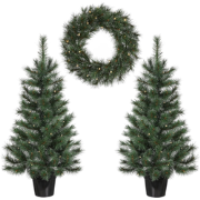 Black Box Trees Glendon Kerstboom en Kerstkrans Set - 2 Kunstkerstbome...