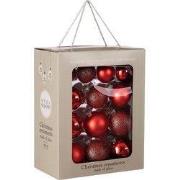 Mica Decorations Kerstballen Set - 26 Stuks - Ø7 cm - Glas - Rood