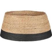 Mica Decorations Kerstboomrok - H26 x Ø58 cm - Zeegras - Zwart