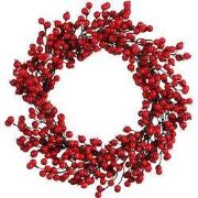 Mica Decorations Kerstkrans Bessen - Ø50 cm - Foam - Rood
