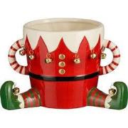 Mica Decorations Funny Bloempot - L29 x B18 x H17 cm - Dolomiet - Rood