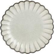 Mica Decorations Corfu Ontbijtbord - H3 x Ø21 cm - Keramiek - Grijs