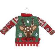 House of Seasons Kerst Ornament Sweater - L21 x B3 x H15 cm - Groen