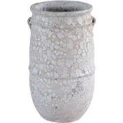 PTMD Tony White Ceramic Jar Pot Rough Finish