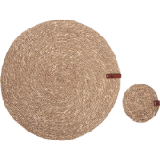 KUNZEA - Set van 12 placemats en onderzetters - Natuurlijk - Zeegras