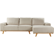 NORA - Hoekbank - Beige - Linkszijdig - Polyester