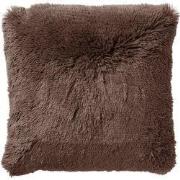 FLUFFY - Kussenhoes 45x45 cm - superzacht - effen kleur - Chocolate Ma...