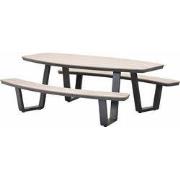 Garden Impressions Sarria picknick set ovaal 220 x 193 - donker grijs