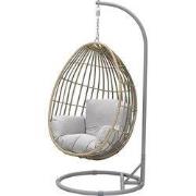 Panama hangstoel - eivorm - wicker natural