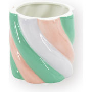 Pot - Flowerpot - Marshmellow- Pink/Green - 12.5x12.5x13cm