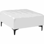 ABERDEEN - Ottomaan - Wit - Kunstleer