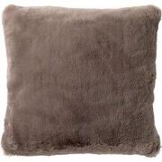 ZAYA - Sierkussen 45x45 cm - bontlook - effen kleur - Driftwood - taup...