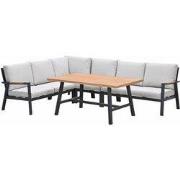 Garden Impressions Lissabon lounge dining set 5-delig - valley sand