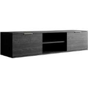 Meubella - TV-Meubel Ponchi 2 - Zwart eiken - 150 cm
