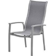 Kyoto  Aluminium stapelbare tuinstoel  taupe  mid grijs