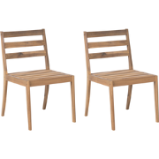 CHIOGGIA - Tuinstoelen set van 2 - Lichtbruin - Acaciahout