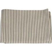 Mijn Stijl - Theedoek Smalle streep ecru/donker grijs