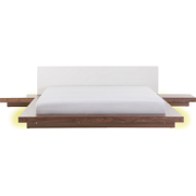 ZEN  - Tweepersoonsbed LED - Lichte houtkleur - 180 x 200 cm - MDF