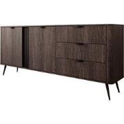 Meubella - Victoria - Dressoir - Donker eiken - 195x38x81 cm