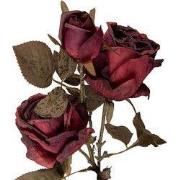 Clayre & Eef Kunstbloem Roos 70 cm Rood Kunststof