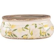 Clayre & Eef Bloempot 23x10x9 cm Geel Keramiek Citroen