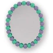 Mirror - Oval - Bubbles - Mint/Lilac - 29x22.5cm