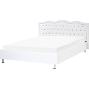 METZ  - Tweepersoonsbed - Wit - 160 x 200 cm - Kunstleer