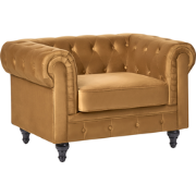 CHESTERFIELD - Chesterfield fauteuil - Goud - Fluweel
