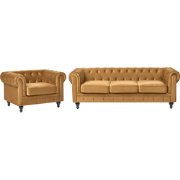 CHESTERFIELD - Bankenset  - Goud - Fluweel