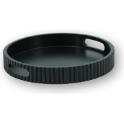 Tray/Plateau - Round - MDF - Black - 25.5x4x25.5cm