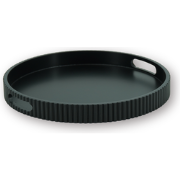 Tray/Plateau - Round - MDF - Black - 35x35x4cm