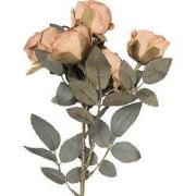 Clayre & Eef Kunstbloem Roos 43 cm Bruin Kunststof