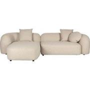Housecraft Living Perry 3-zitsbank Chaise Longue Links Beige